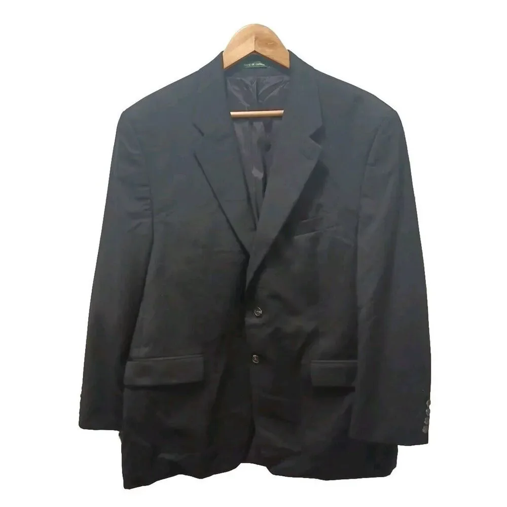 Lauren Ralph Lauren Black wool 2 button Blazer jacket. Size 44R.